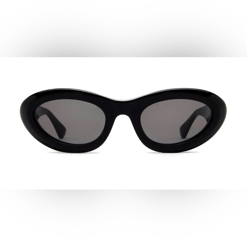 Bottega Veneta Sunglasses - Oval Acetate Frames - Black